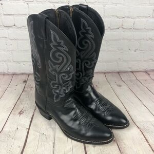 Justin Classic Western Black Leather Boots Men's US 11